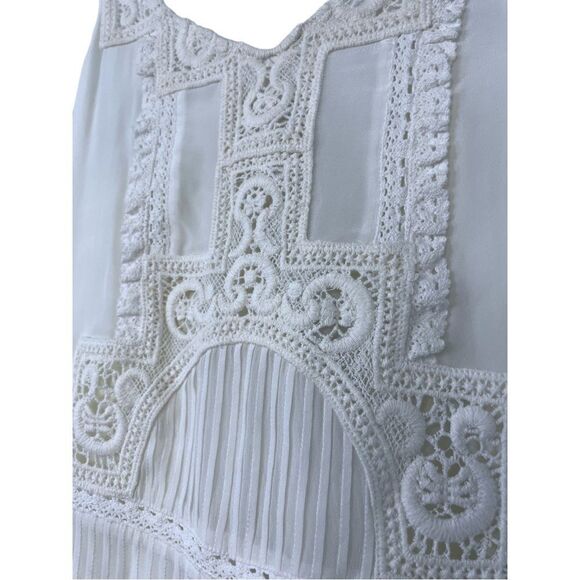 AS by DF White Angel Good Crochet Detail Cami, Size Small - Picture 3 of 8